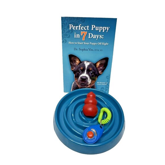 Kong Other - Messy Mutts Slow Feeder, Small Kong, Training Book, Clicker: Puppy starter kit!